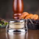 Tablecraft 357 Round 6 oz Condiment Server - Clear/Silver thumbnail 10