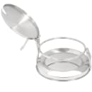 Tablecraft 357 Round 6 oz Condiment Server - Clear/Silver thumbnail 5
