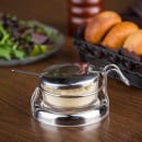 Tablecraft 357 Round 6 oz Condiment Server - Clear/Silver thumbnail 9