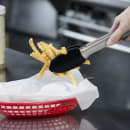 Tablecraft 4009BK 9"L Stainless Utility Tongs, Black thumbnail 2