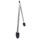 Tablecraft 4016BK 16"L Stainless Utility Tongs, Black thumbnail 3