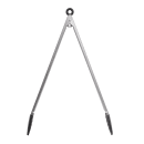 Tablecraft 4016BK 16"L Stainless Utility Tongs, Black thumbnail 5