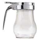 Tablecraft 406 6 oz Teardrop Dripcut Server - Glass, Chrome Top thumbnail 2