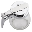 Tablecraft 406 6 oz Teardrop Dripcut Server - Glass, Chrome Top thumbnail 3
