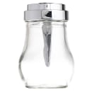 Tablecraft 406 6 oz Teardrop Dripcut Server - Glass, Chrome Top thumbnail 5