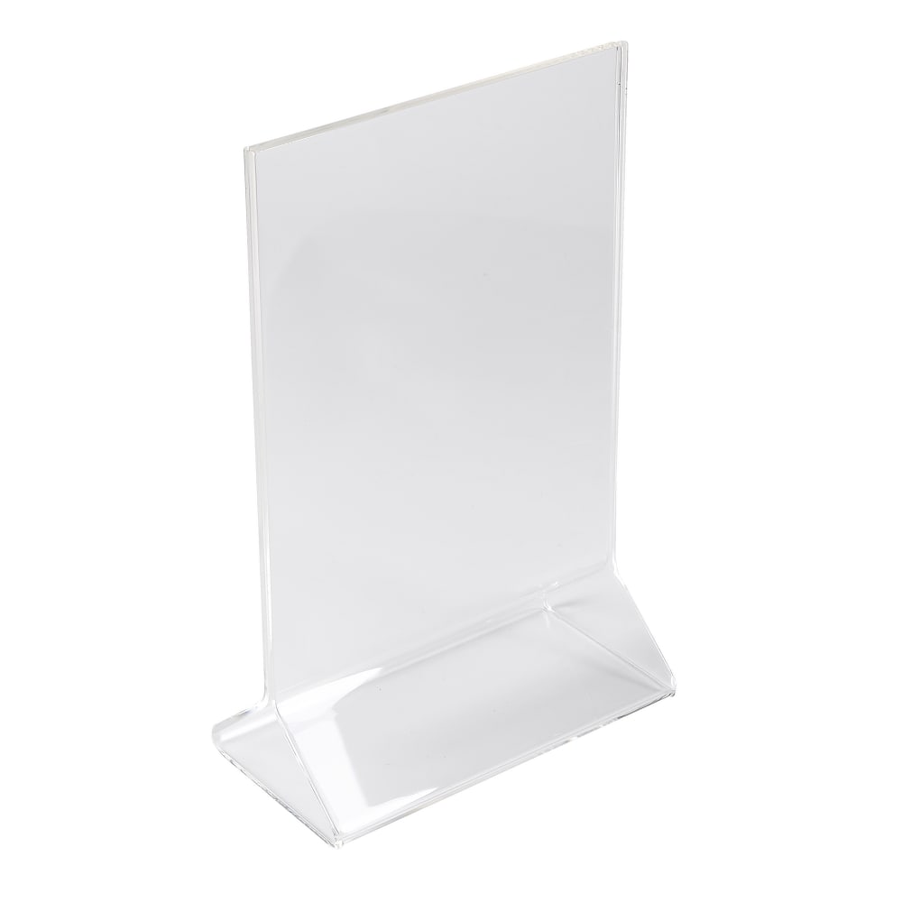 Tablecraft 4060 Tabletop Menu Card Holder - 4" x 6", Acrylic