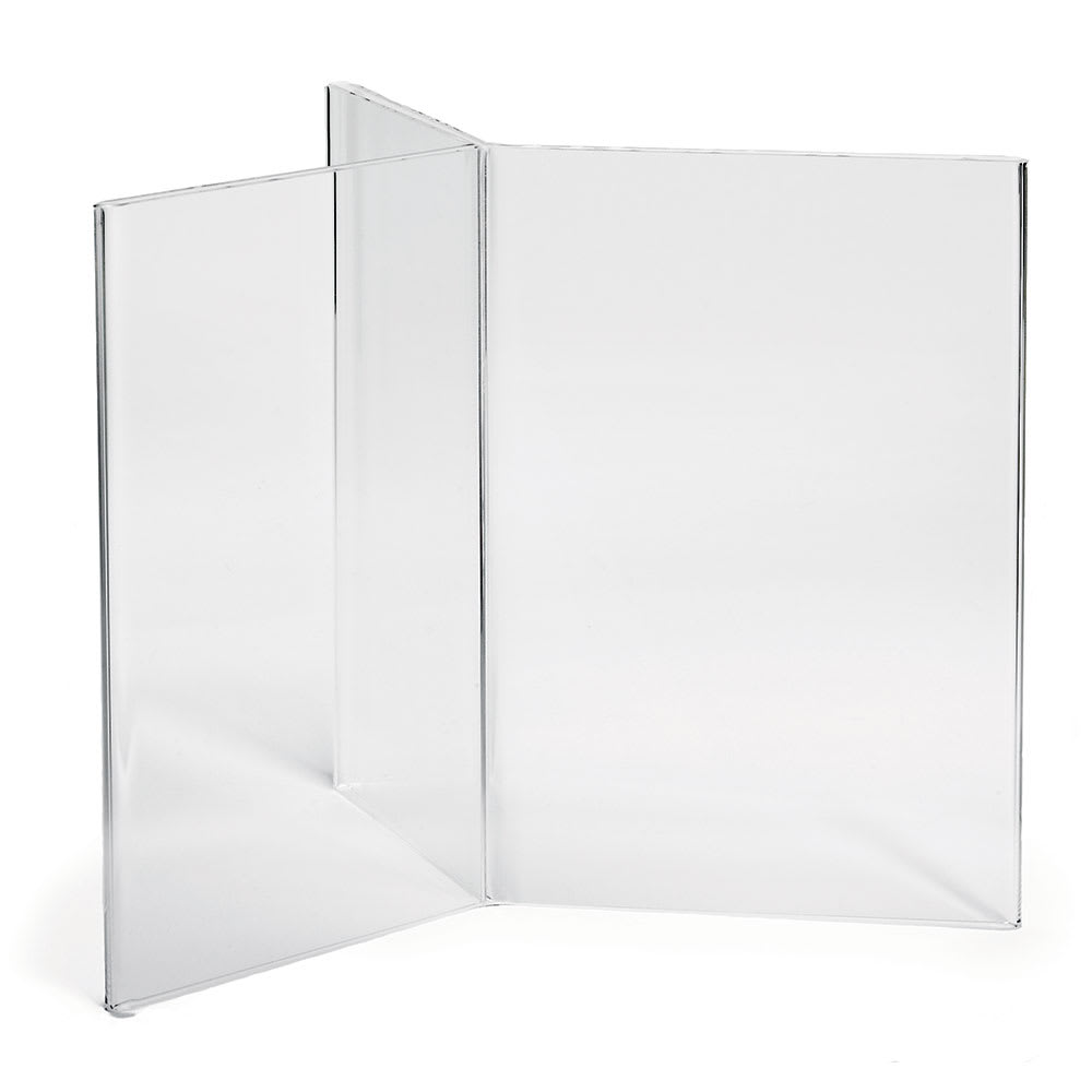 Tablecraft 40606 Six-Sided Tabletop Menu Card Holder - 4" x 6", Acrylic