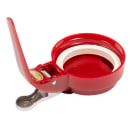 Tablecraft 406RE 6 oz Teardrop Dripcut Server - Glass, Red ABS Top thumbnail 5