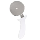 Tablecraft 4106W 4" Pizza Cutter w/ White Plastic Handle, Stainless Steel thumbnail 2