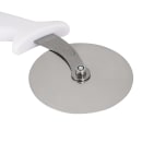 Tablecraft 4106W 4" Pizza Cutter w/ White Plastic Handle, Stainless Steel thumbnail 4