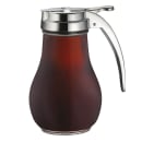 Tablecraft 414 14 oz Teardrop Dripcut Server - Glass, Chrome Top thumbnail 6