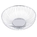 Tablecraft 4170 Round Chalet Basket, 8 1/8 x 2 3/4", Chrome Plated thumbnail 3