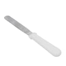 Tablecraft 4206 6" Decorating & Icing Spatula w/ White ABS Handle, Stainless Steel Blade thumbnail 2
