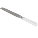 Tablecraft 4210 10" Decorating & Icing Spatula w/ White ABS Handle, Stainless Steel Blade thumbnail 2