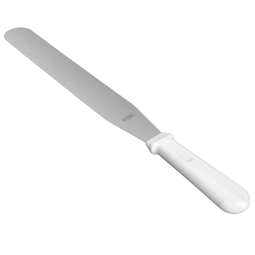Tablecraft 4212 12" Decorating & Icing Spatula w/ White ABS Spatula, Stainless Steel Blade