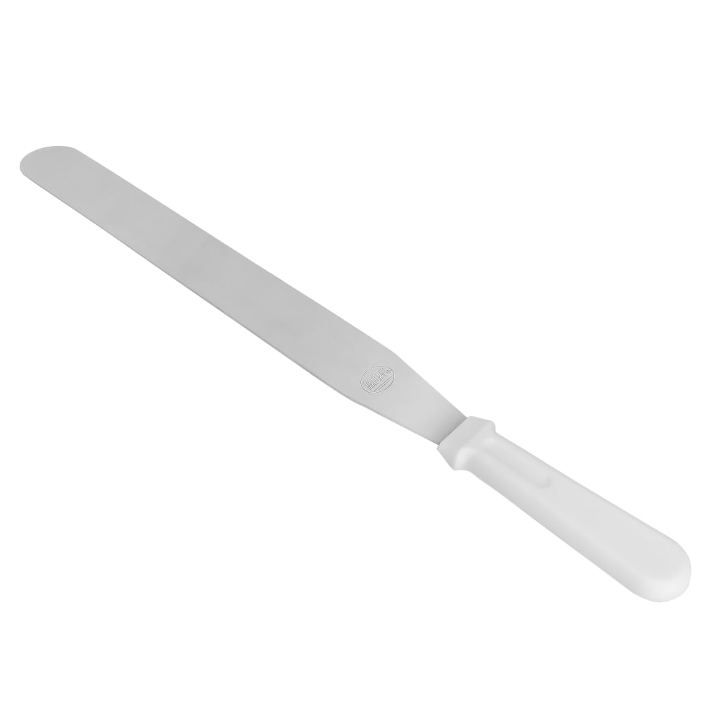 Tablecraft 4214 14" Decorating & Icing Spatula w/ White ABS Handle, Stainless Steel Blade