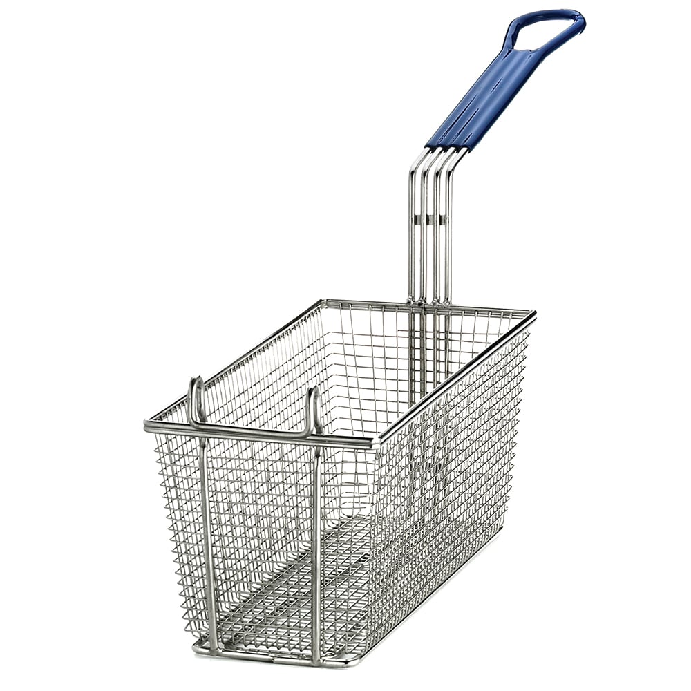Tablecraft 428 Fryer Basket w/ Coated Handle & Front Hook, 13 1/4" x 5 3/4" x 5 1/4"
