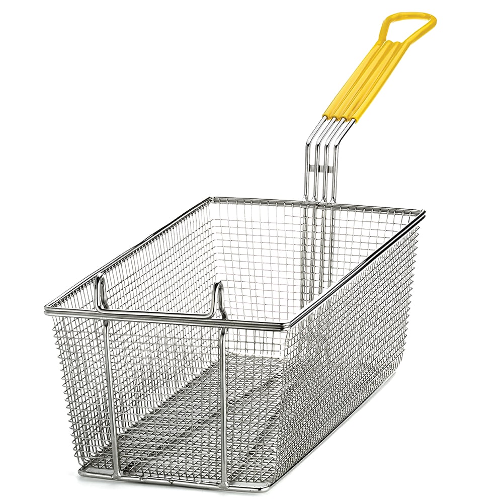 Tablecraft 429 Fryer Basket w/ Coated Handle & Front Hook, 17" x 8 1/4" x 6"