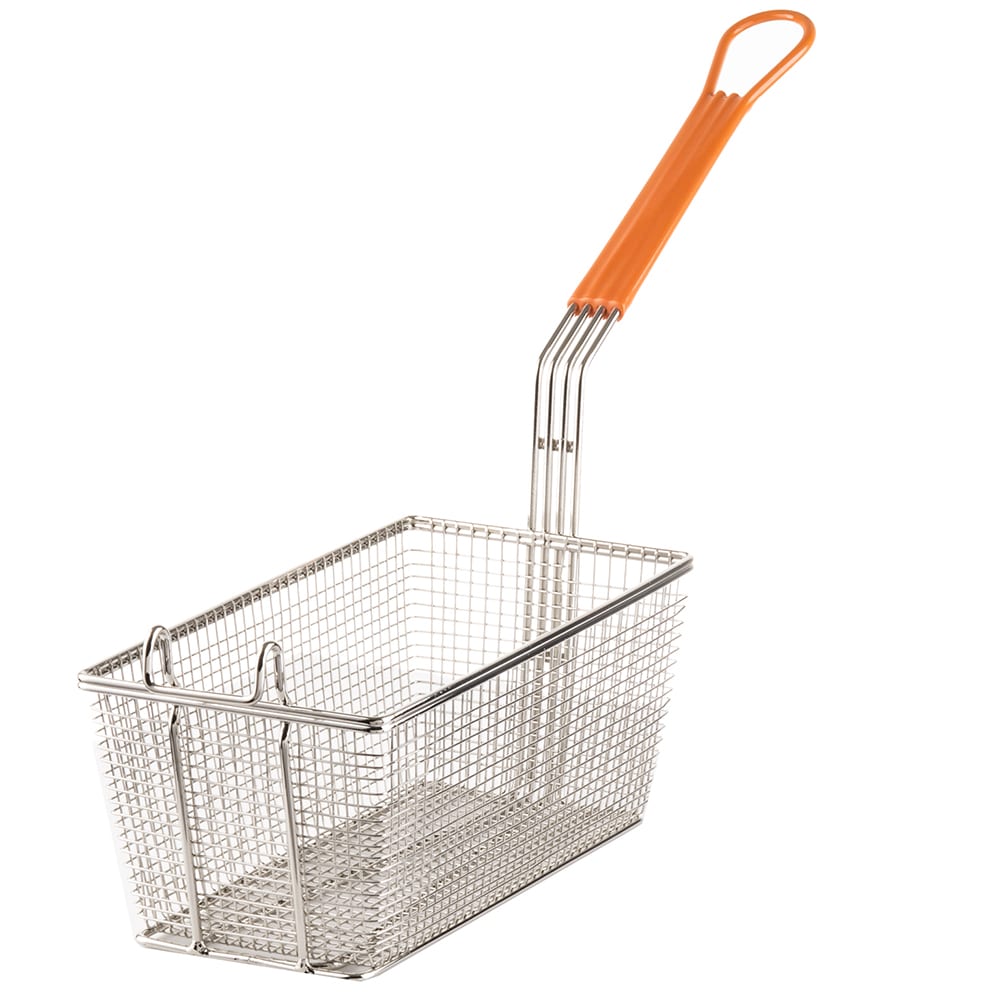 Tablecraft 43 Fryer Basket w/ Coated Handle & Front Hook, 12" x 6 3/8" x 5 1/4"