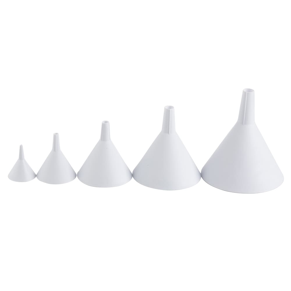 Tablecraft 5 2" to 6" Funnel Set - Plastic, White
