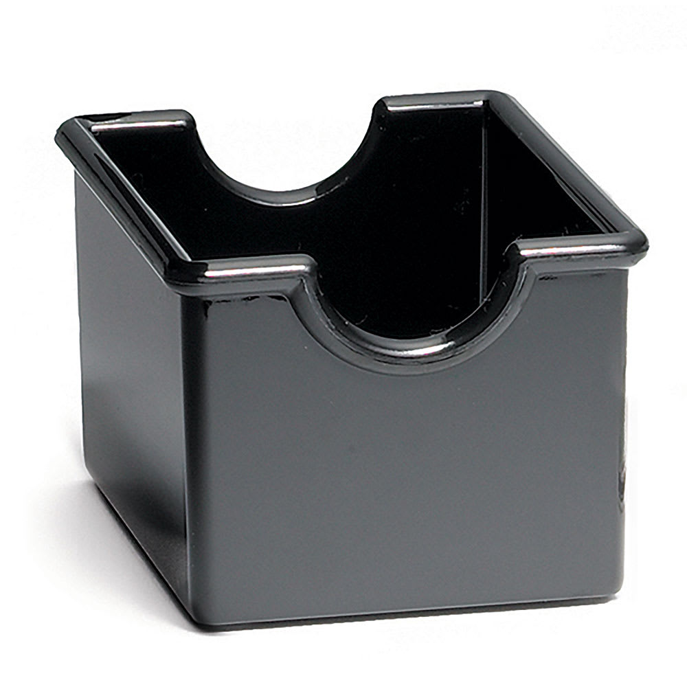 Tablecraft 56B Rectangular Sugar Caddy - Plastic, Black
