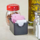 Tablecraft 56B Rectangular Sugar Caddy - Plastic, Black thumbnail 3
