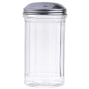 Tablecraft 57S Sugar Pourer, 12 oz, Fluted Glass, SS Side Flap Top, Dozen thumbnail 2
