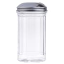 Tablecraft 57S Sugar Pourer, 12 oz, Fluted Glass, SS Side Flap Top, Dozen thumbnail 3
