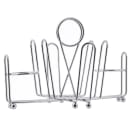 Tablecraft 591C 4 Compartment Rectangular Condiment Caddy - Chrome Plated Wire thumbnail 2