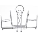 Tablecraft 591C 4 Compartment Rectangular Condiment Caddy - Chrome Plated Wire thumbnail 3