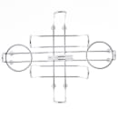 Tablecraft 591C 4 Compartment Rectangular Condiment Caddy - Chrome Plated Wire thumbnail 4