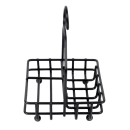 Tablecraft 593RBK 2 Compartment Rectangular Condiment Caddy - Metal, Black thumbnail 3
