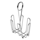 Tablecraft 600ST 6 oz Cruet Set w/ Chrome Rack & Stainless Steel Tops - Glass, Clear thumbnail 4