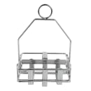 Tablecraft 606R 2 Compartment Rectangular Condiment Caddy - Chrome Plated thumbnail 4