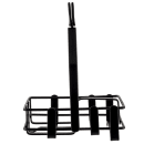 Tablecraft 609RBK 2 Compartment Rectangular Condiment Caddy - Metal ,Black thumbnail 2