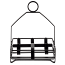 Tablecraft 609RBK 2 Compartment Rectangular Condiment Caddy - Metal ,Black thumbnail 4