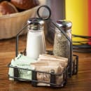 Tablecraft 609RBK 2 Compartment Rectangular Condiment Caddy - Metal ,Black thumbnail 8