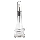 Tablecraft 611N 6 oz Cruet Set w/ Chrome Rack & Stainless Steel Pourers - Glass, Clear thumbnail 3