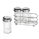 Tablecraft 659N 2 oz Fluted Shaker Set w/ Rack, Stainless Steel Tops thumbnail 2
