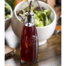 Tablecraft 6619 12 oz Cruet Set w/ Stainless Steel Tops - Glass, Green Tint thumbnail 5