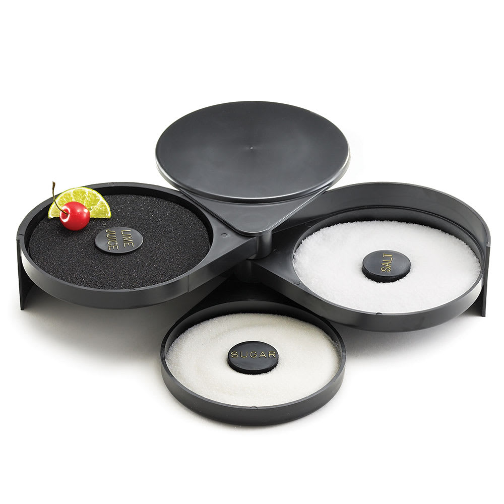 Tablecraft 666 Glass Rimmer w/ 3 ABS, Swing Out Trays