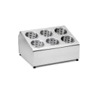 Tablecraft 7062 Stainless Steel Flatware Cylinder Holder w/ Six Holes, Two-Tier thumbnail 2