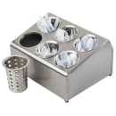 Tablecraft 7062 Stainless Steel Flatware Cylinder Holder w/ Six Holes, Two-Tier thumbnail 4