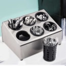 Tablecraft 7062 Stainless Steel Flatware Cylinder Holder w/ Six Holes, Two-Tier thumbnail 6