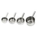Tablecraft 724 4 Piece Stainless Steel Measuring Cup Set, Standard Weight thumbnail 2