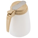 Tablecraft 748A 48 oz All Purpose Cylindrical Dripcut Server - White Polyethylene, Almond ABS Top thumbnail 3