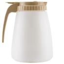 Tablecraft 748A 48 oz All Purpose Cylindrical Dripcut Server - White Polyethylene, Almond ABS Top thumbnail 4