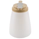 Tablecraft 748A 48 oz All Purpose Cylindrical Dripcut Server - White Polyethylene, Almond ABS Top thumbnail 5