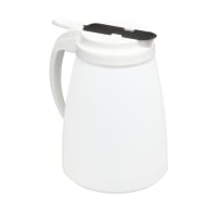 Tablecraft 748A 48 oz All Purpose Cylindrical Dripcut Server - White Polyethylene, Almond ABS Top thumbnail 7