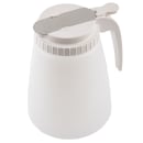 Tablecraft 748W 48 oz All Purpose Cylindrical Dripcut Server - White Polyethylene, White ABS Top thumbnail 2